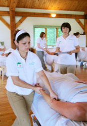 In Student Massage Clinic at BTI